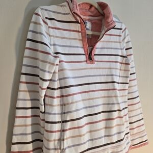 Fat Face Pink and Cream Pullover